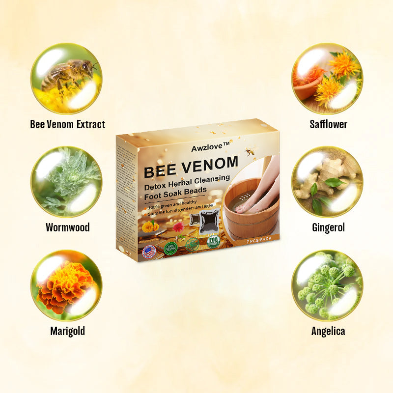 🎭Awzlove™ Bee Venom Detox Herbal Cleansing Foot Soak Beads ⭐(👨⚕️AAD RECOMMENDS) ✅